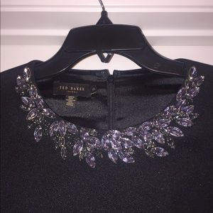 Ted Baker jeweled collar romper, size 3